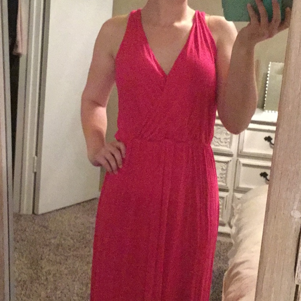 Hot pink maxi dress